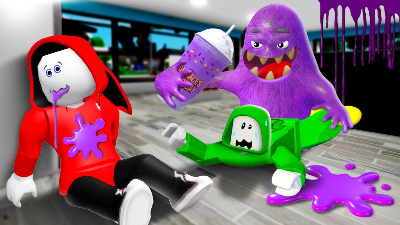 GRIMACE SHAKE MONSTER IS BACK ! | Maizen Roblox | ROBLOX Brookhaven 🏡RP - FUNNY MOMENTS