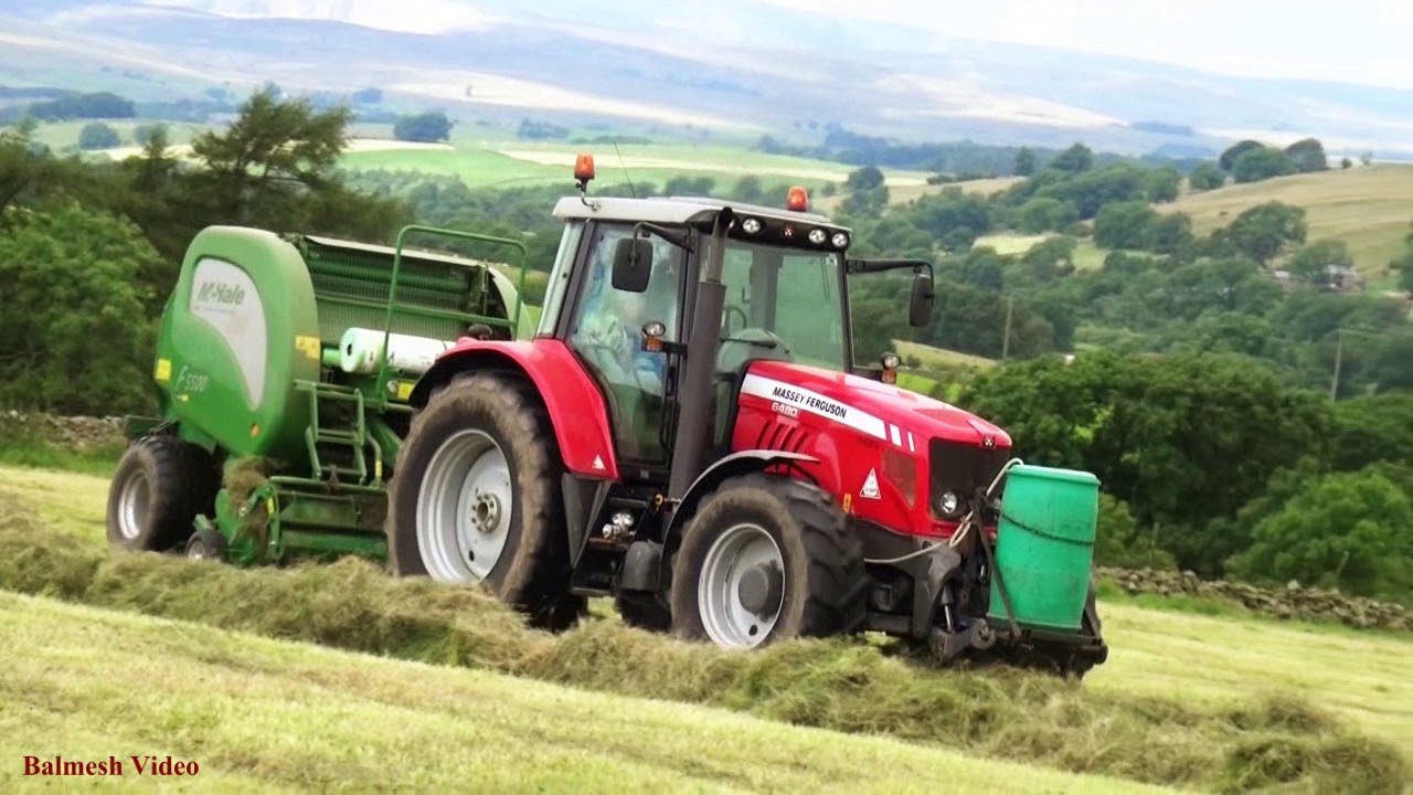 Baling and Carting Hay with Massey and McHale.  Some vintage Internationals, too.
