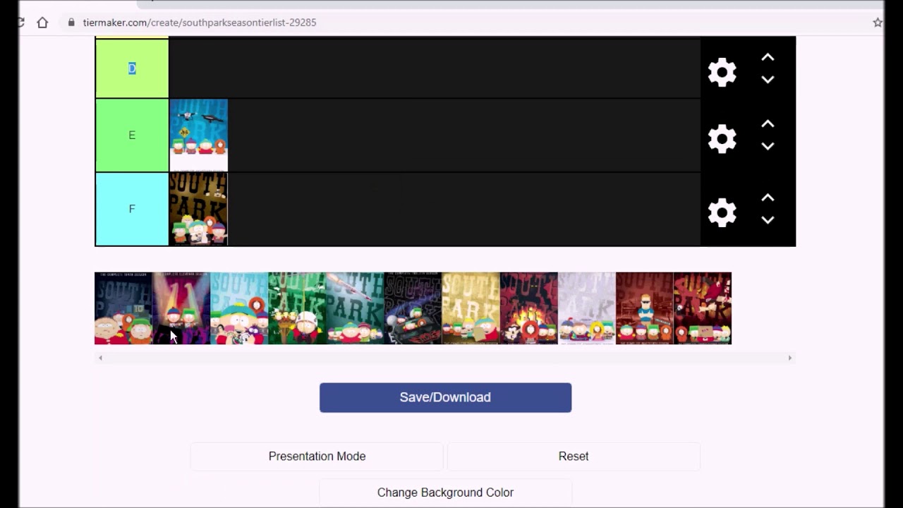 South Park Seasons Tier List