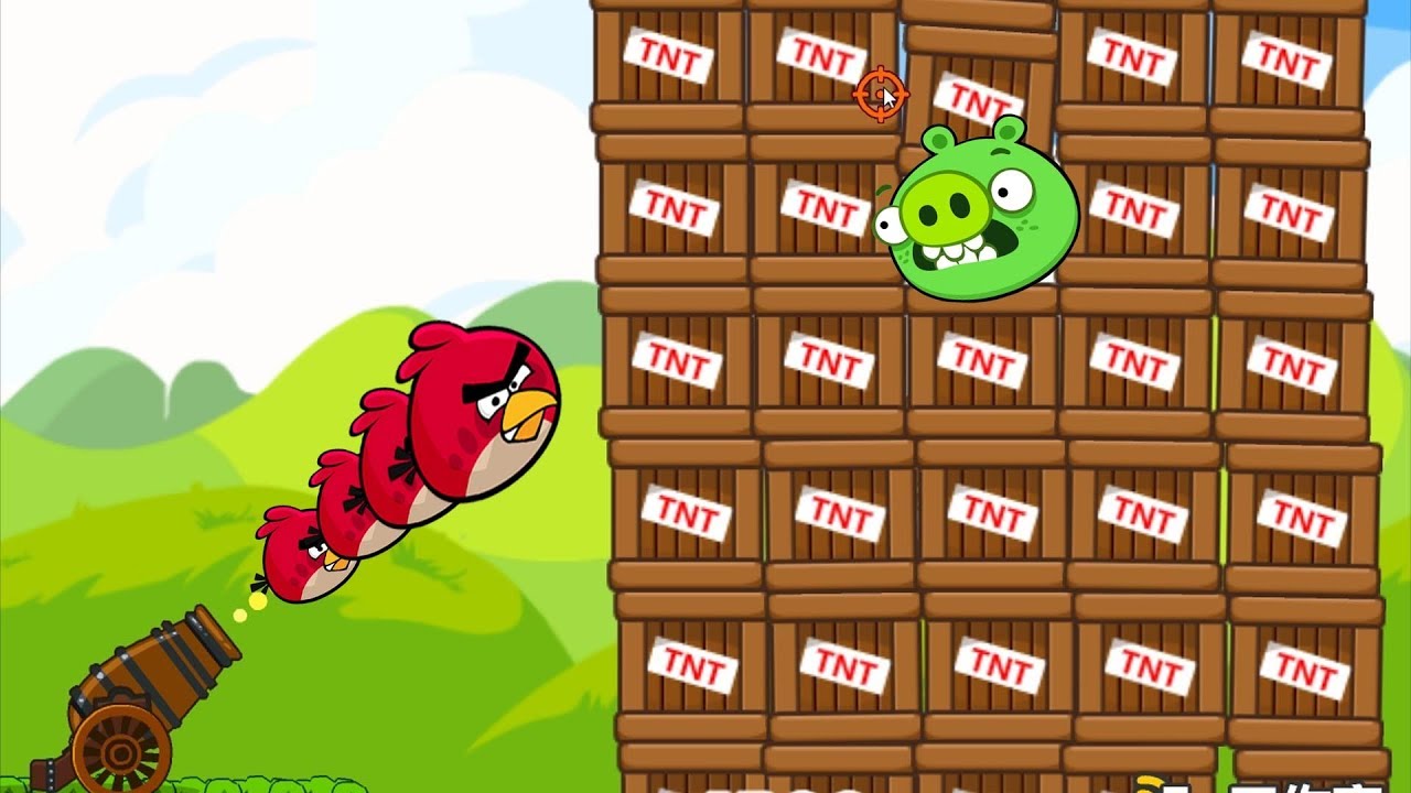 Angry Birds Cannon Collection 1 - BLAST THE PIGGIES INSIDE ALL TNT WALKTHROUGH!
