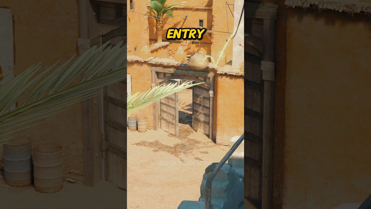 NEW META GIANT SMOKE TO RUSH B ON DUST 2 #shorts #cs2