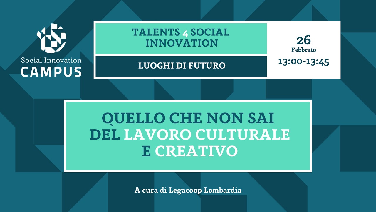 Quello che non sai del lavoro culturale e creativo.