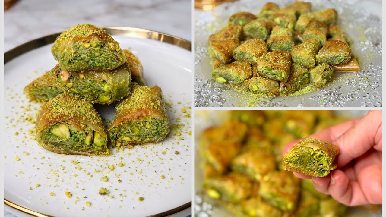 ازاي تعملو بقلاوه الفستق بطريقه تشكيل في دقيقه ونفس طعم محلات الحلواني 🌙 