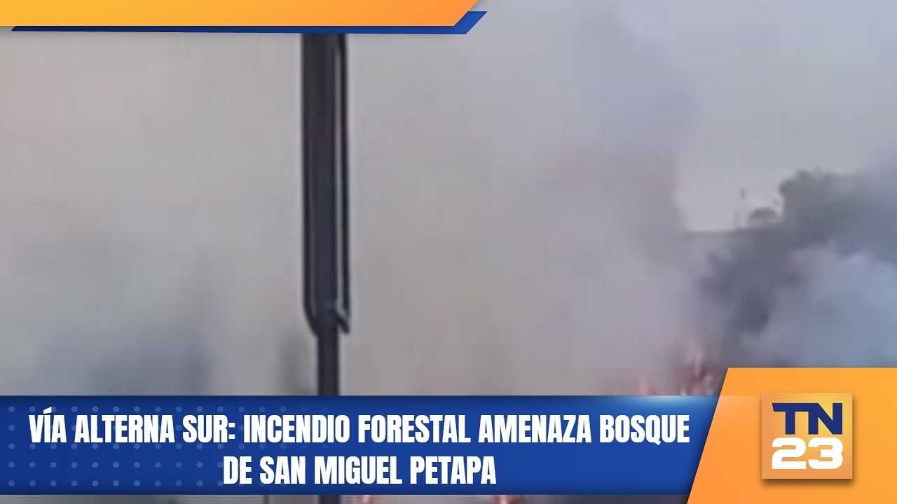 Vía Alterna Sur: incendio forestal amenaza bosque de San Miguel Petapa