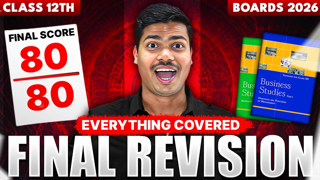 FINAL REVISION 🔴LIVE | COMPLETE BUSINESS STUDIES with NCERT KEY WORDS | SCORE 80/80 IN BOARDS 2026.