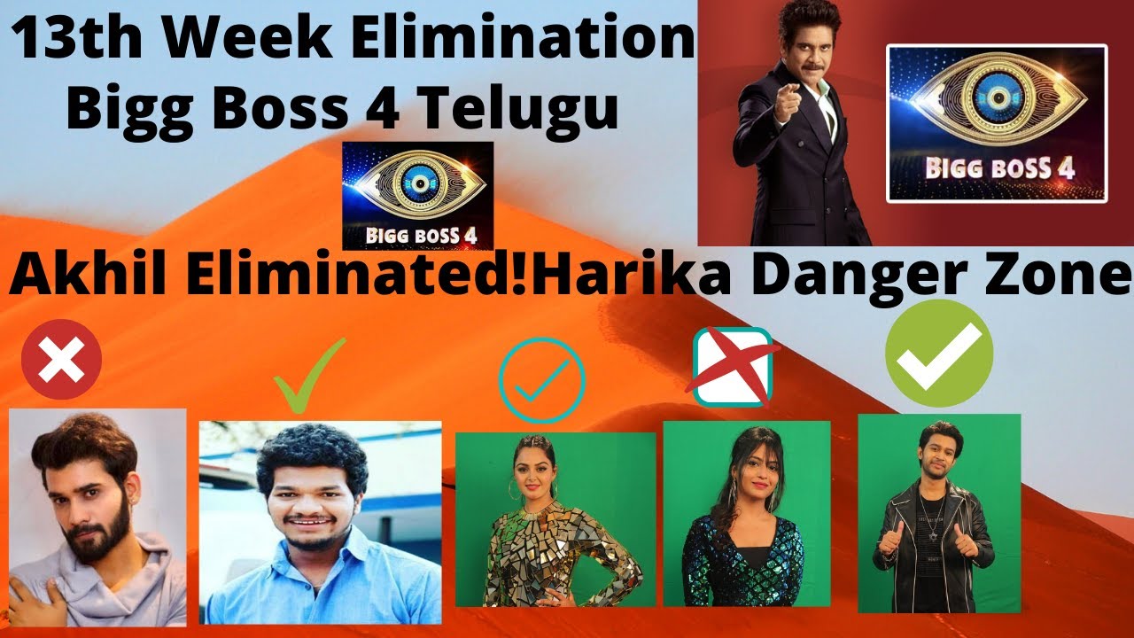 Akhil Eliminated or  Harika? Bigg Boss 4 Telugu | 13th Week Elimination ! Star maa! Maa Tv! BB 4|