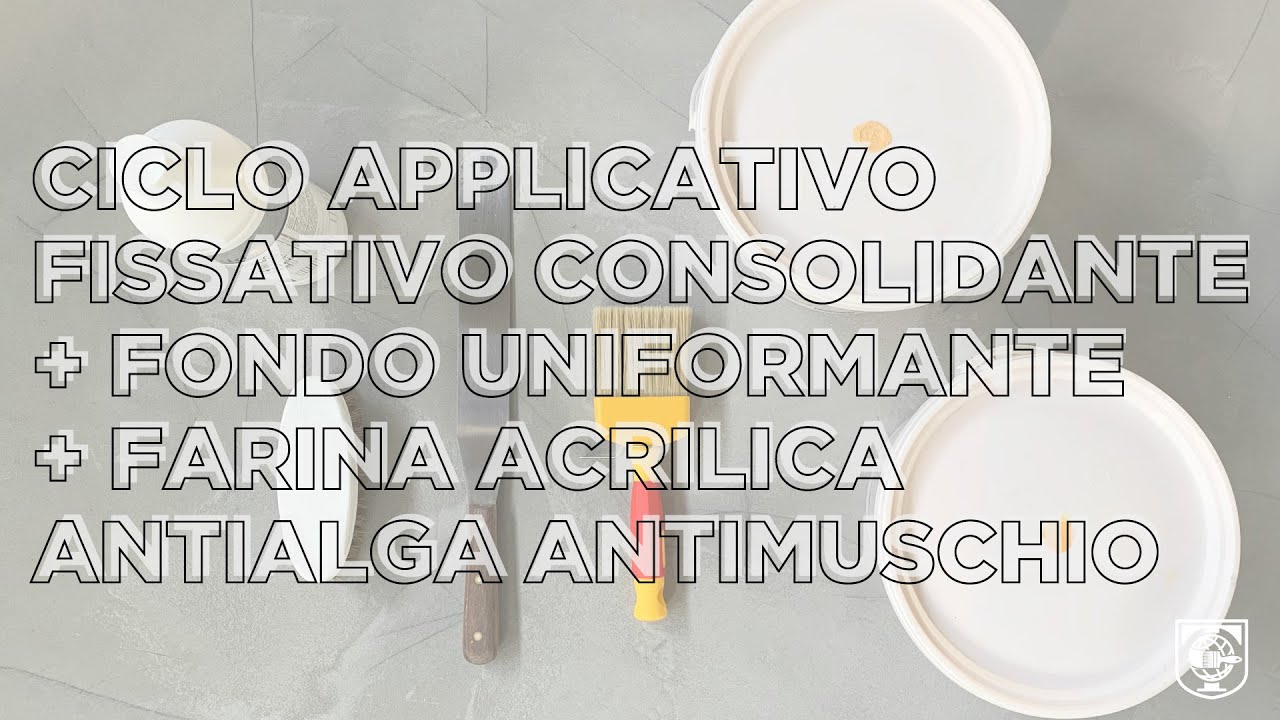 Tutorial Ciclo Applicativo Fissativo Consolidante+Fondo Uniformante+Farina Antialga Antimuschio
