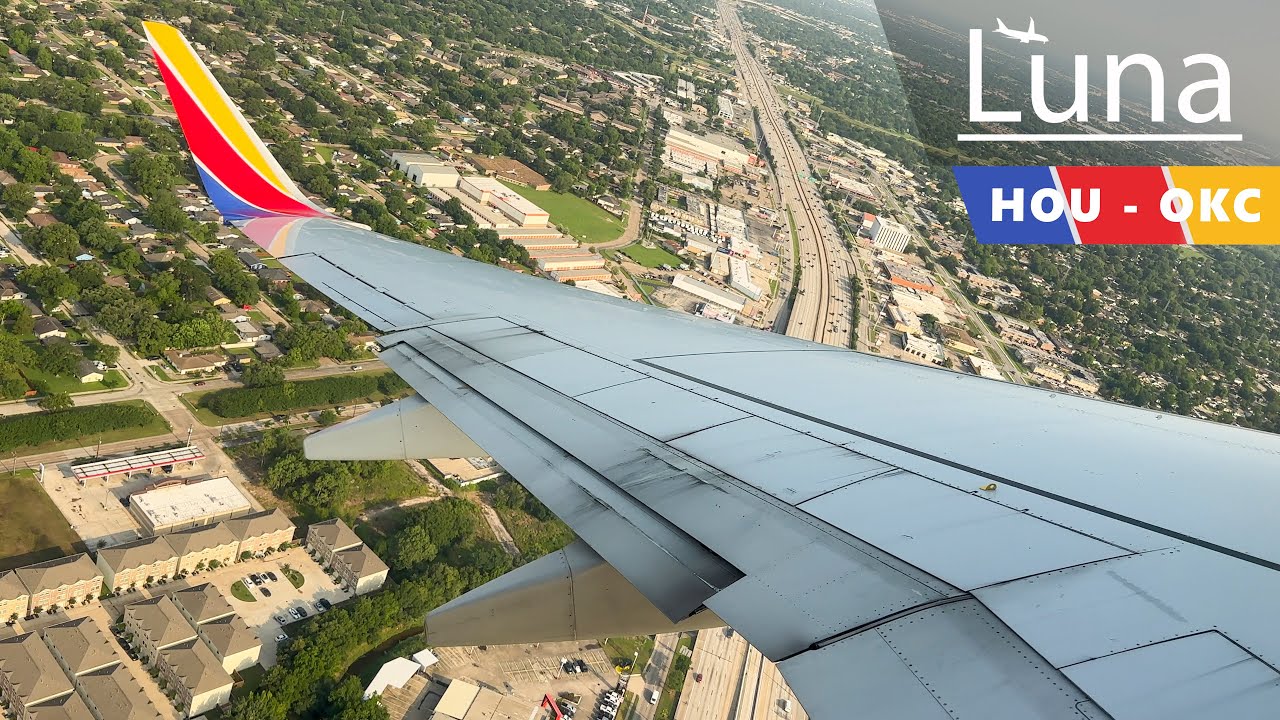 Full Flight - Southwest Airlines Boeing 737-700 Flight From Houston Hobby to Oklahoma City