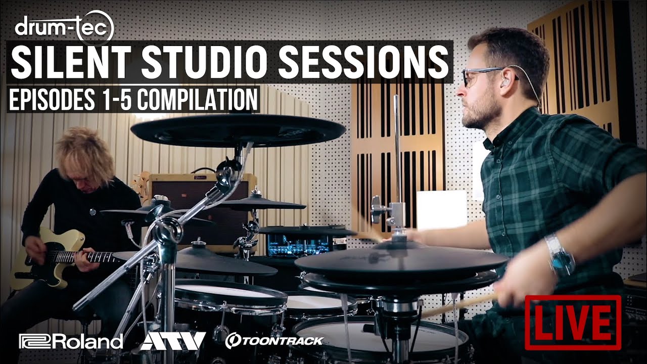 drum-tec electronic drums & Roland TD-50 Superior Drummer Silent Studio Sessions compilation