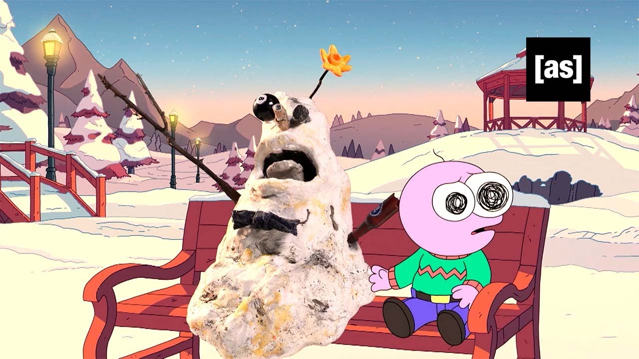 Un mono de nieve colapsa al saber que puede tener una corta vida | Smiling Friends | Adult Swim LA