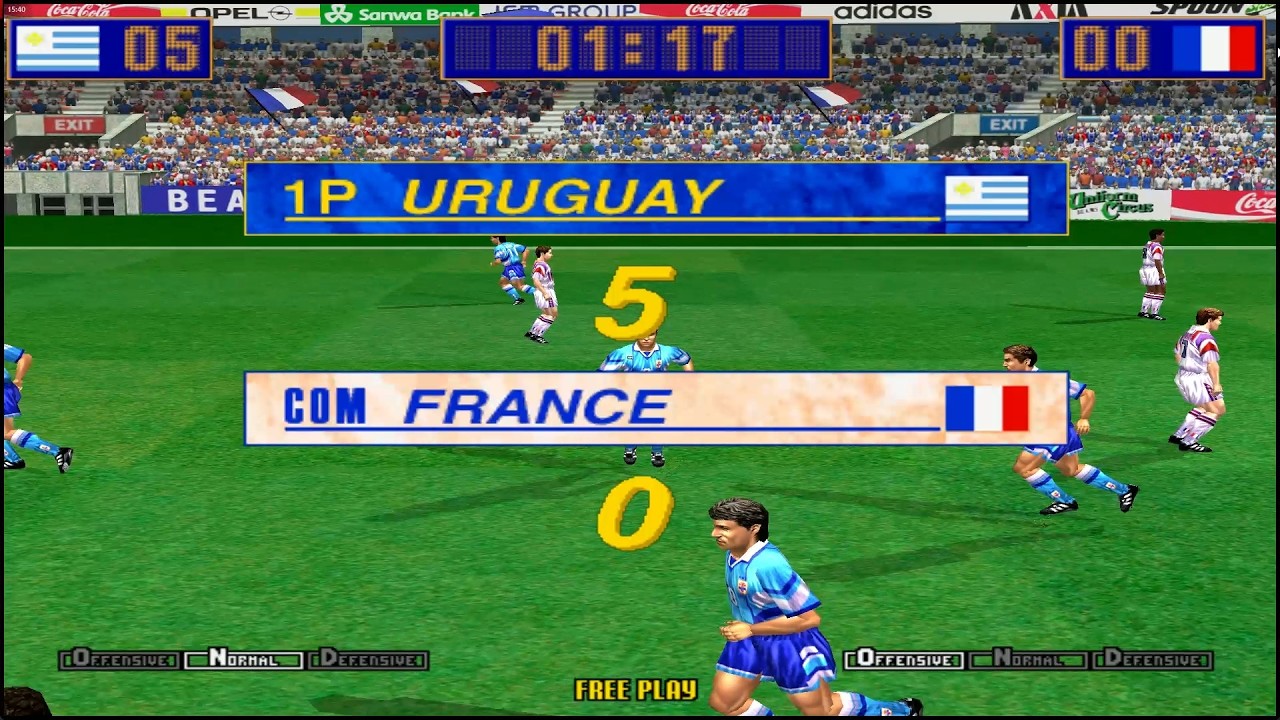 Virtua Striker 2 ver. '97 - URUGUAY Playthrough - Arcade Mode