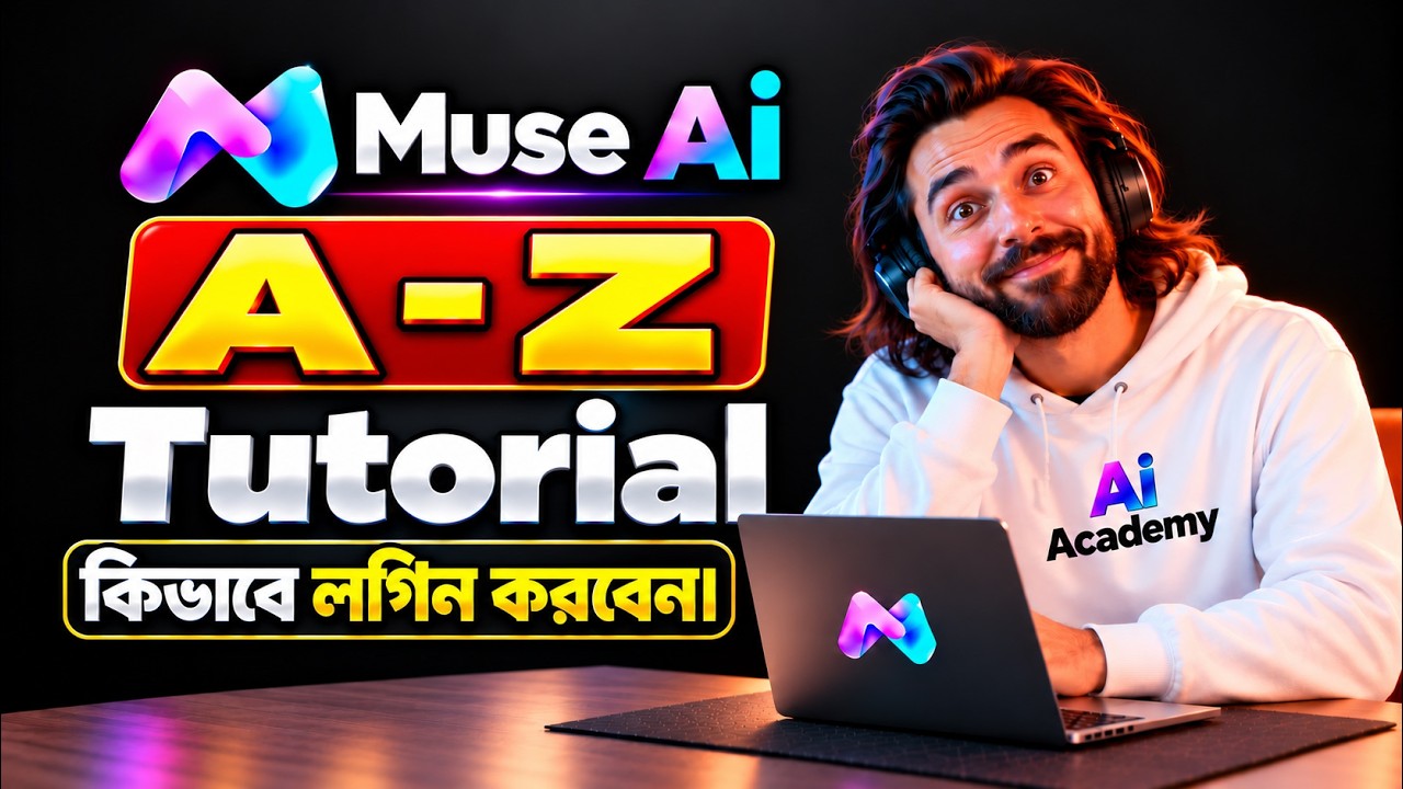 Muse Ai কিভাবে লগিন করবেন। কিভাবে ভিডিও বানাবে।  A To Z Tutorial Bangla । Free Ai Tools
