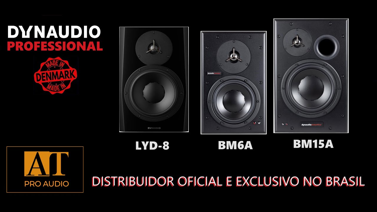 DYNAUDIO LYD8 BM6A BM15A MONITORES DE EST&Uacute;DIO ATIVOS - AT PROAUDIO BRASIL