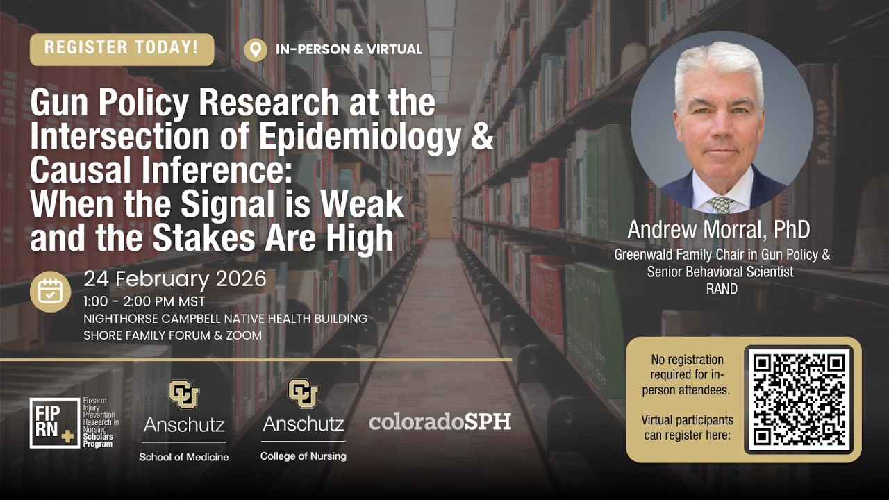 Andrew Morral: Gun Policy Research at the Intersection of Epidemiology and Causal Inference