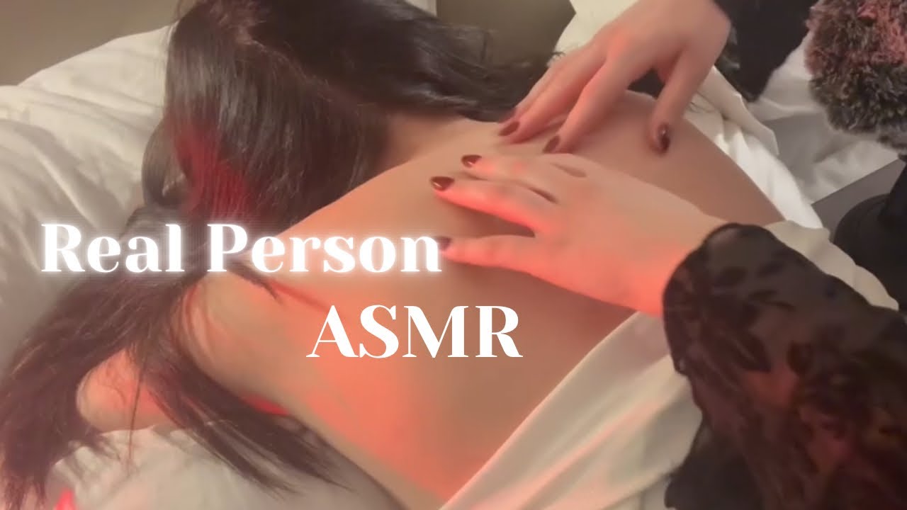 ASMR Back Tracing and Hair Play with Rain&Thunder Sounds ⛈️ 20 Minutes of Soothing Visuals and Sound