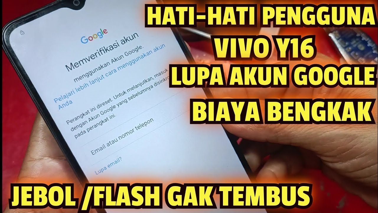 FRP VIVO Y16 VIA UNLOCKTOOL GA TEMBUS FAILED (New Security)