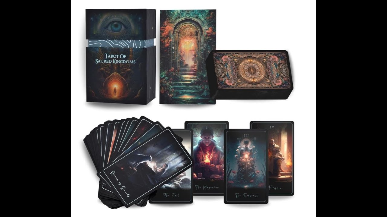 Tarot of Sacred Kingdoms Deck FLIP THROUGH - Tarot Card Deck Reveal - Plus Mini Reading