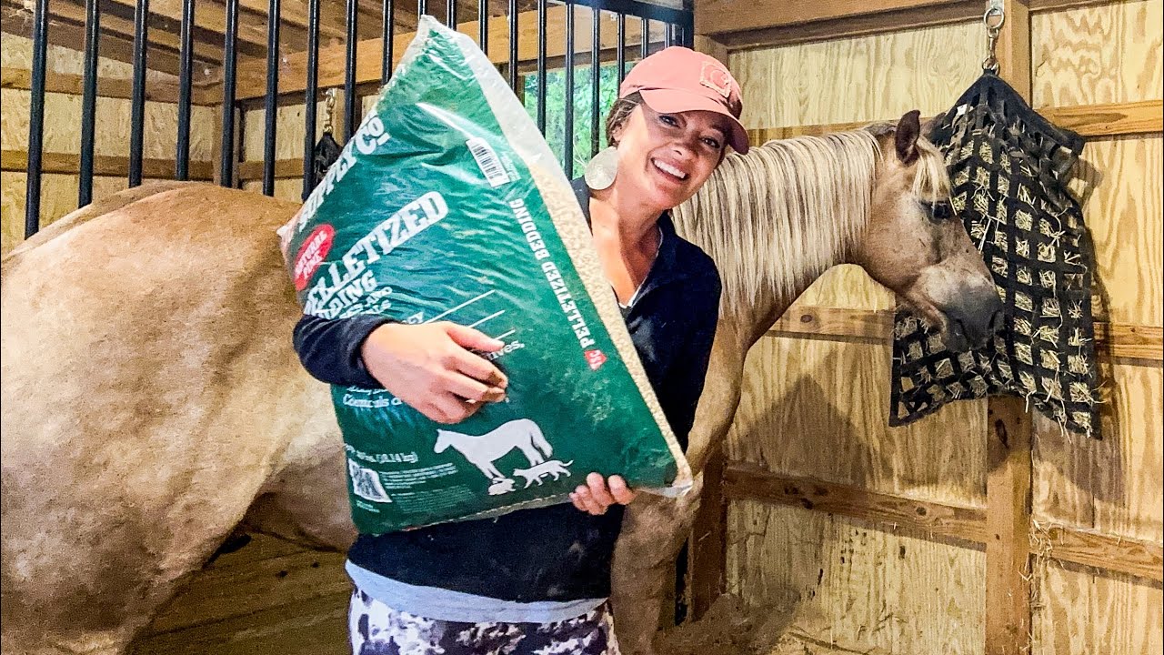 Rainy Day Barn Chores + Pelleted Stall Bedding