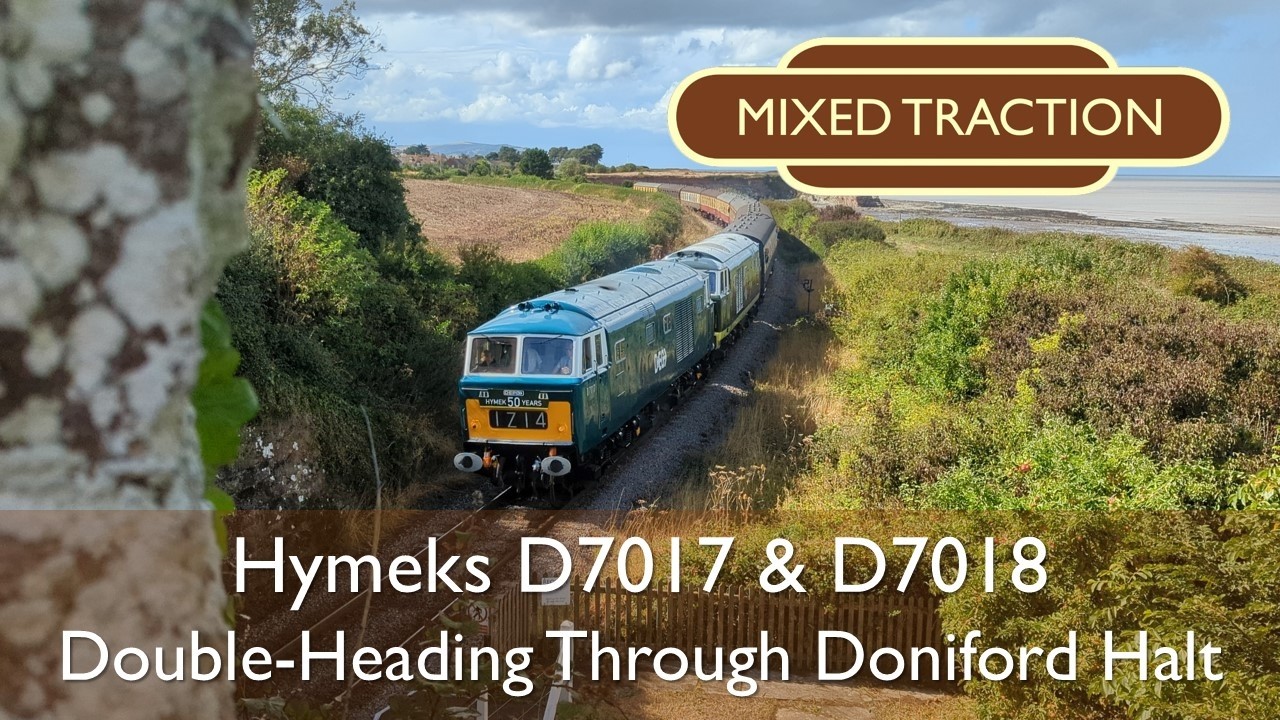 Class 35 Hymeks D7017 & D7018 Double-Head Through Doniford Halt