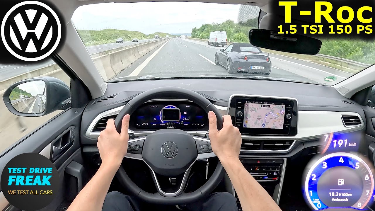 2024 VW T-Roc 1.5 TSI (150 PS) TOPSPEED POV 🚀 No Speed Limit Autobahn I How Fast Can It Go? 🔥