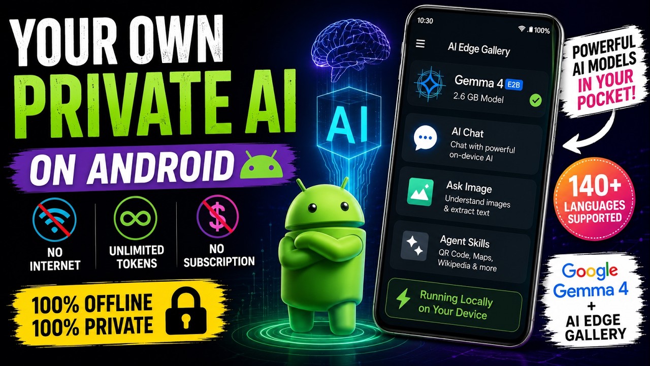 Run ChatGPT-Like AI on Your Android Phone for FREE 🤯 (Offline, Unlimited & Private)