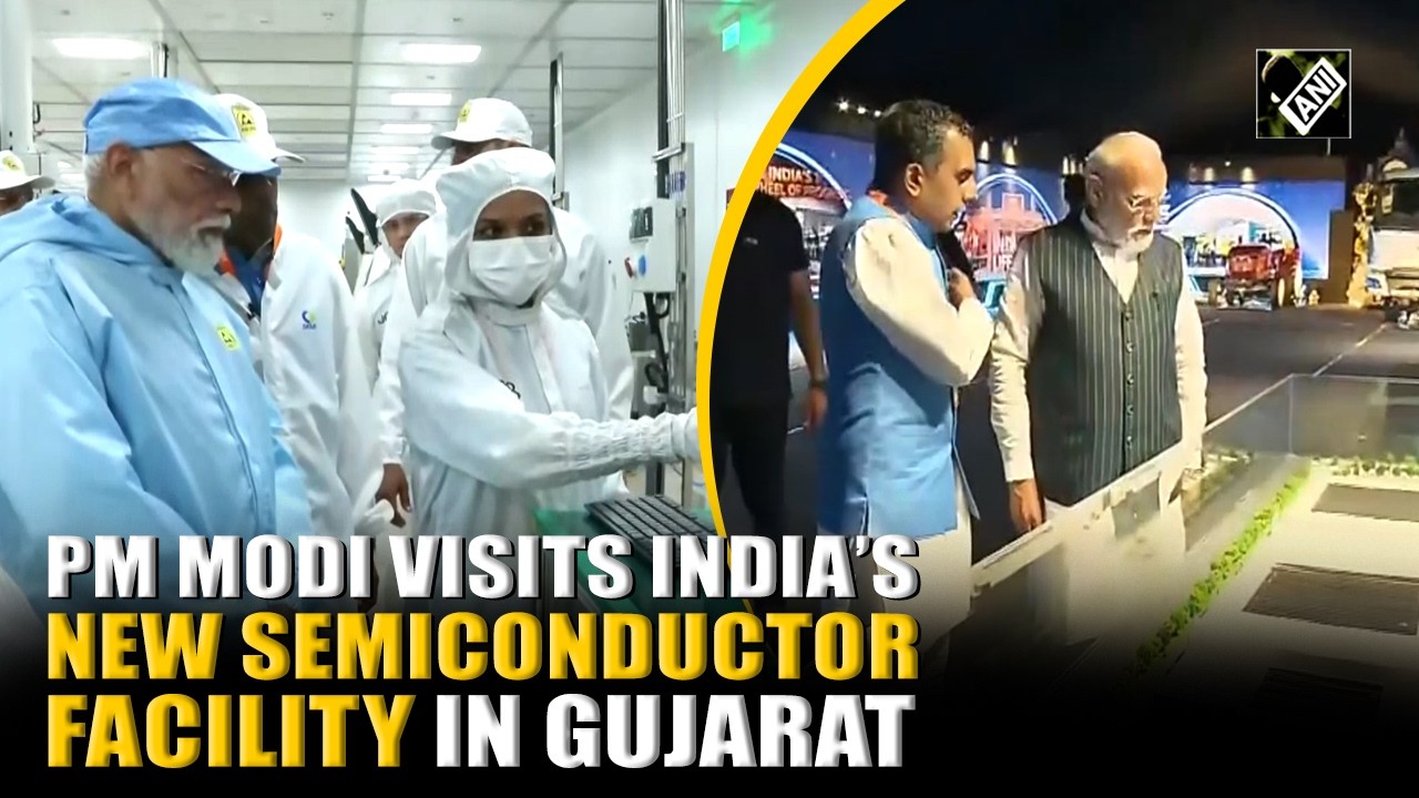 PM Narendra Modi visits CG Semi OSAT Facility ahead of inauguration in Gujarat