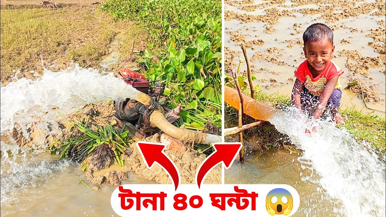 একটানা ৪০ ঘন্টা পানি সেচ 😫 Sohag Kakku | #waterpump #dieselengine #panisesa