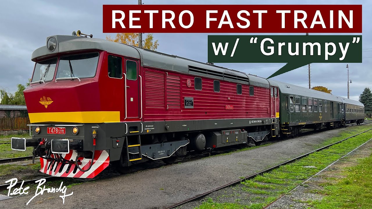 TRIP REPORT | Retro Fast Train | KŽC Kokořínský Rychlík | Class 749 Grumpy locomotive