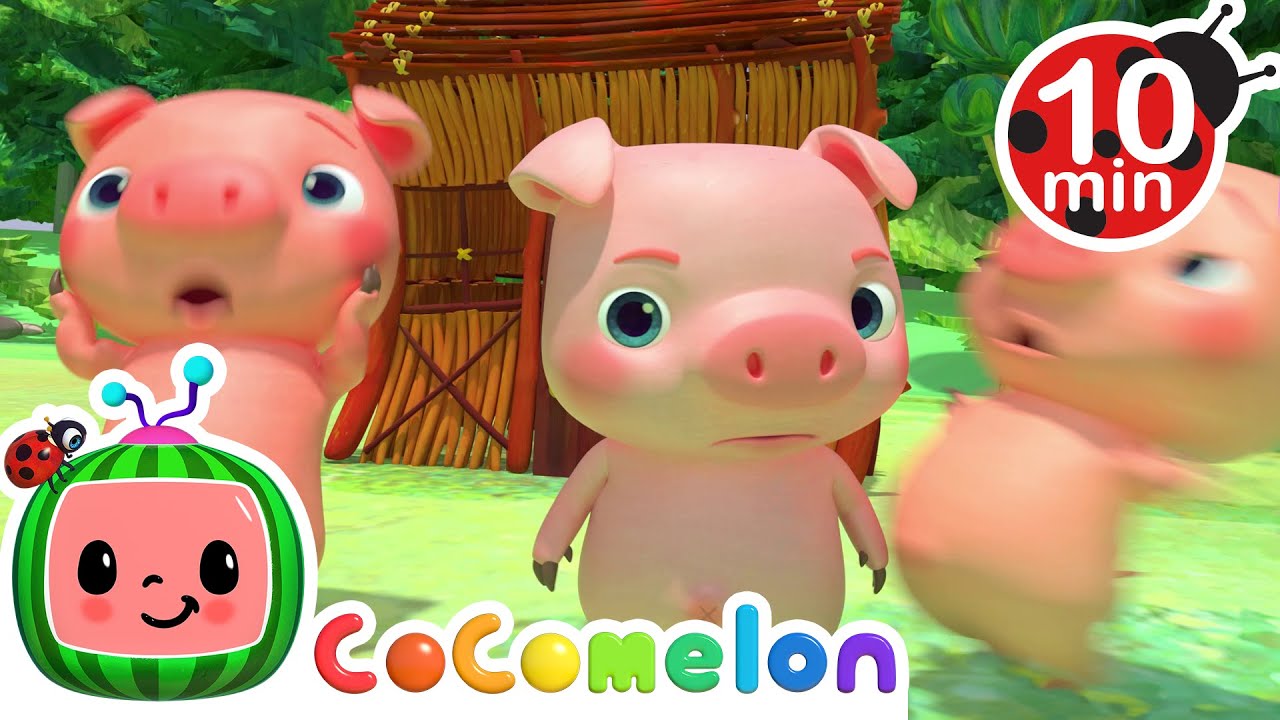 Pigs build houses to stop the wolf! | CoComelon Nursery Rhymes & Kids Songs