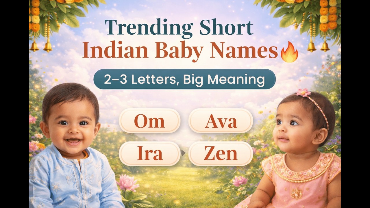Trending Short Indian Baby Names 🔥 2&ndash;3 Letters, Big Meaning