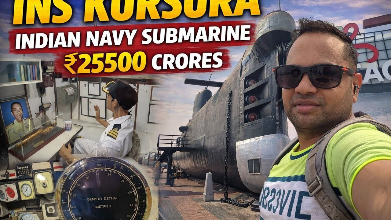 मैं गया INS Kursura Submarine Museum Vizag | Indian Navy Submarine Tour in Hindi