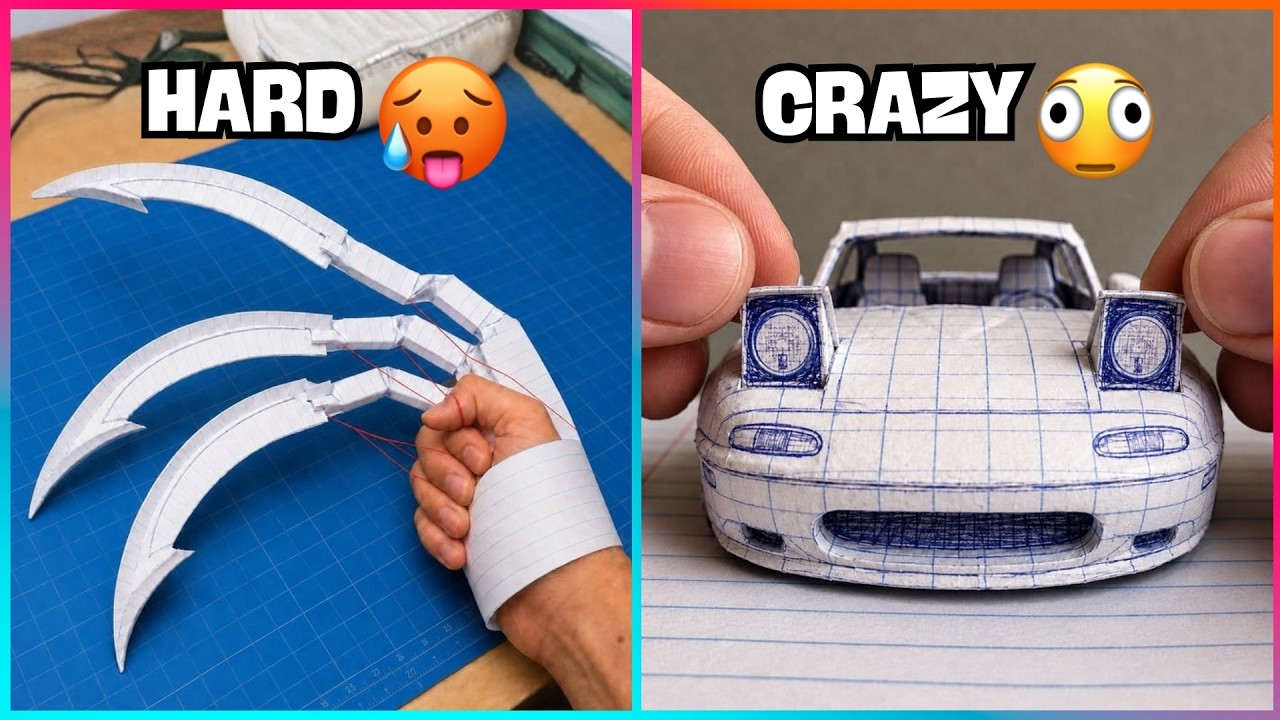 Level 1 to 100 Paper Crafts | From Simple to Genius
