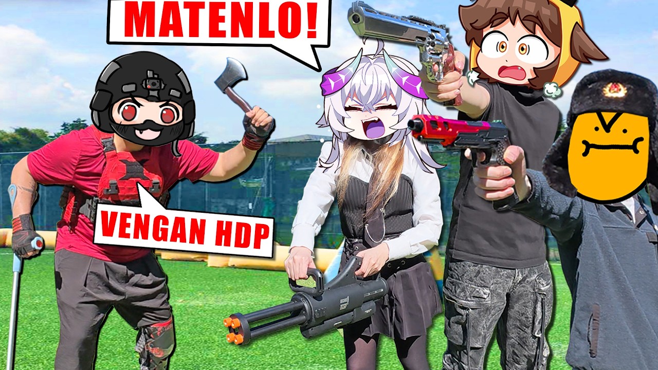 DUELO contra VTUBERS IRL estando LISIADO❗️😱 ▬ CAP GATO vs JUST NOVA vs AYAKA VT ▬ Yio Airsoft