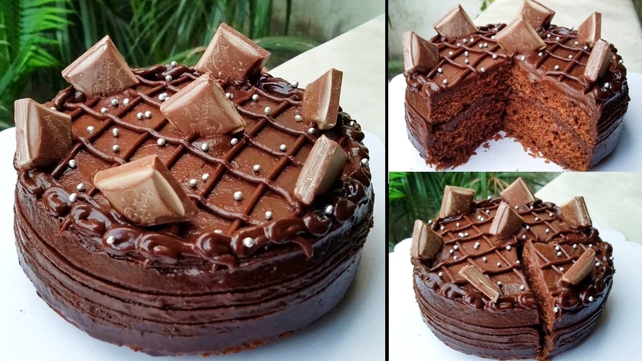 Chocolate Cake Without Whipped Cream सबसे आसान चॉक्लेट केक की रेसिपी | No Oven No Egg No Butter