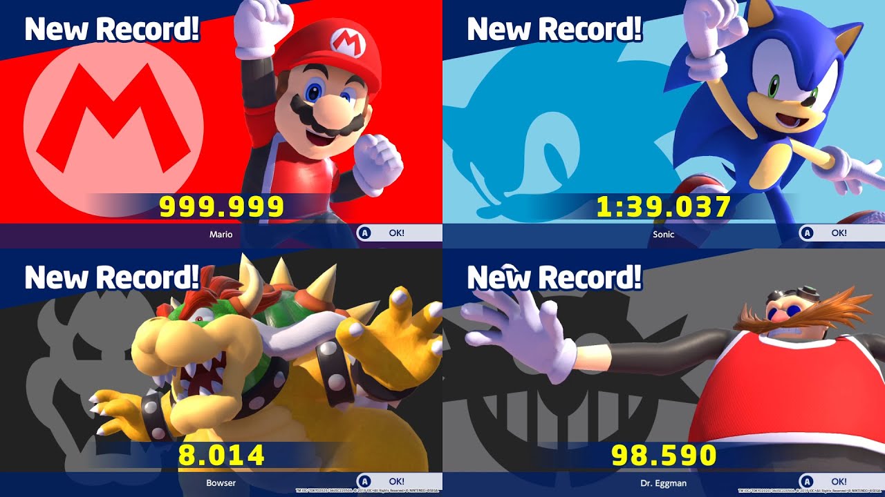 Top 20 in ALL Ranked Events - Mario & Sonic At The Olympic Games Tokyo 2020