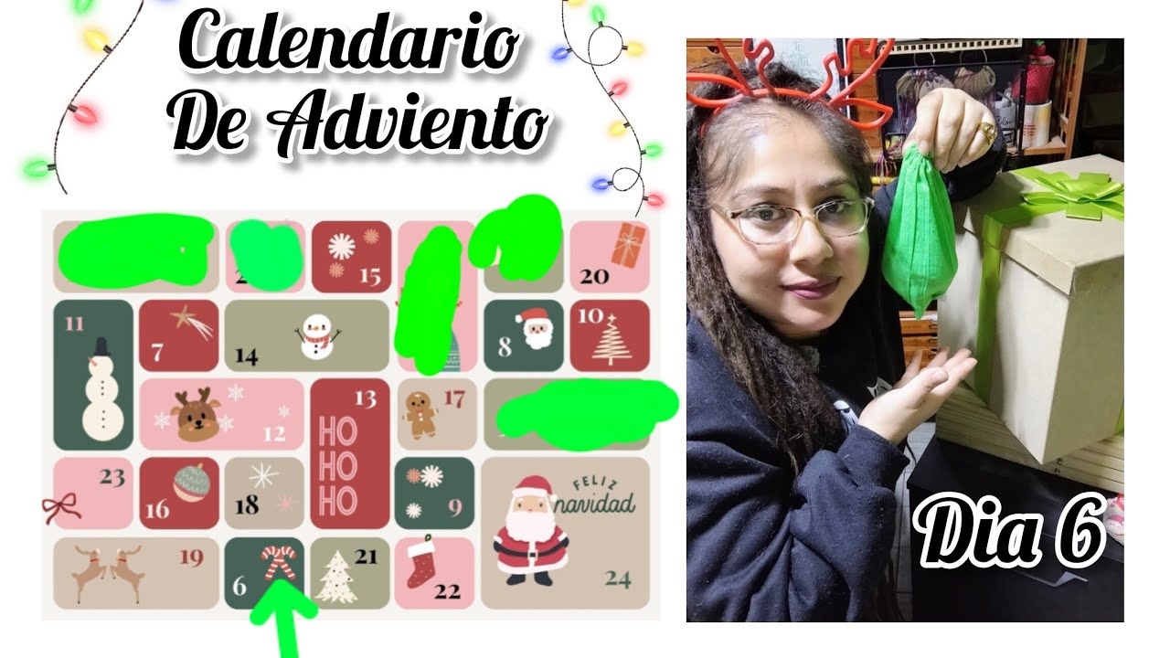 Calendario de Adviento Dia 6 !! que habra en este costalito Verde?? Y Preparo nuevo proyecto.