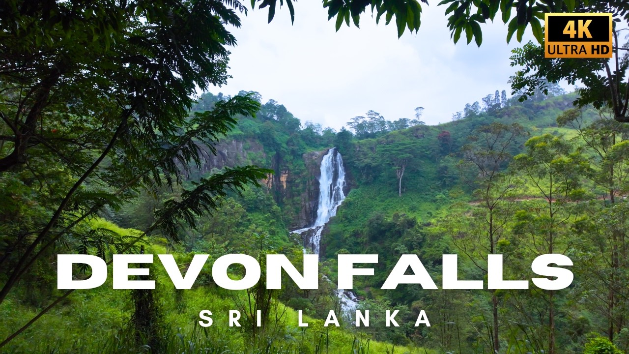 Walking to Devon Falls & Mlesna Tea Castle, Sri Lanka | 4K Ultra HD Virtual Walking Tour