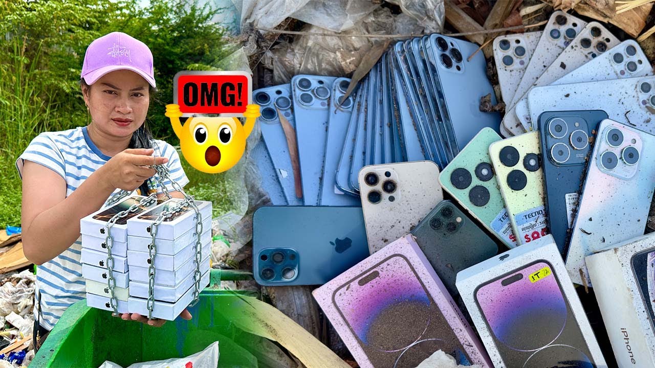 📱Top Video ! 😍 Found A Lot Of Broken Phone,ipad & More in the Garbage Dump! Rstore phone destroyed