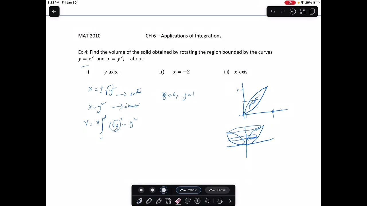 Calc II Sec 6 2 Volumes Video 2