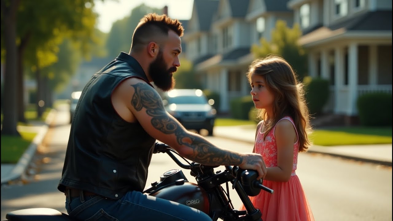 Biker Gave Little Girl a Ride, What She Said Next Left Him in Tears