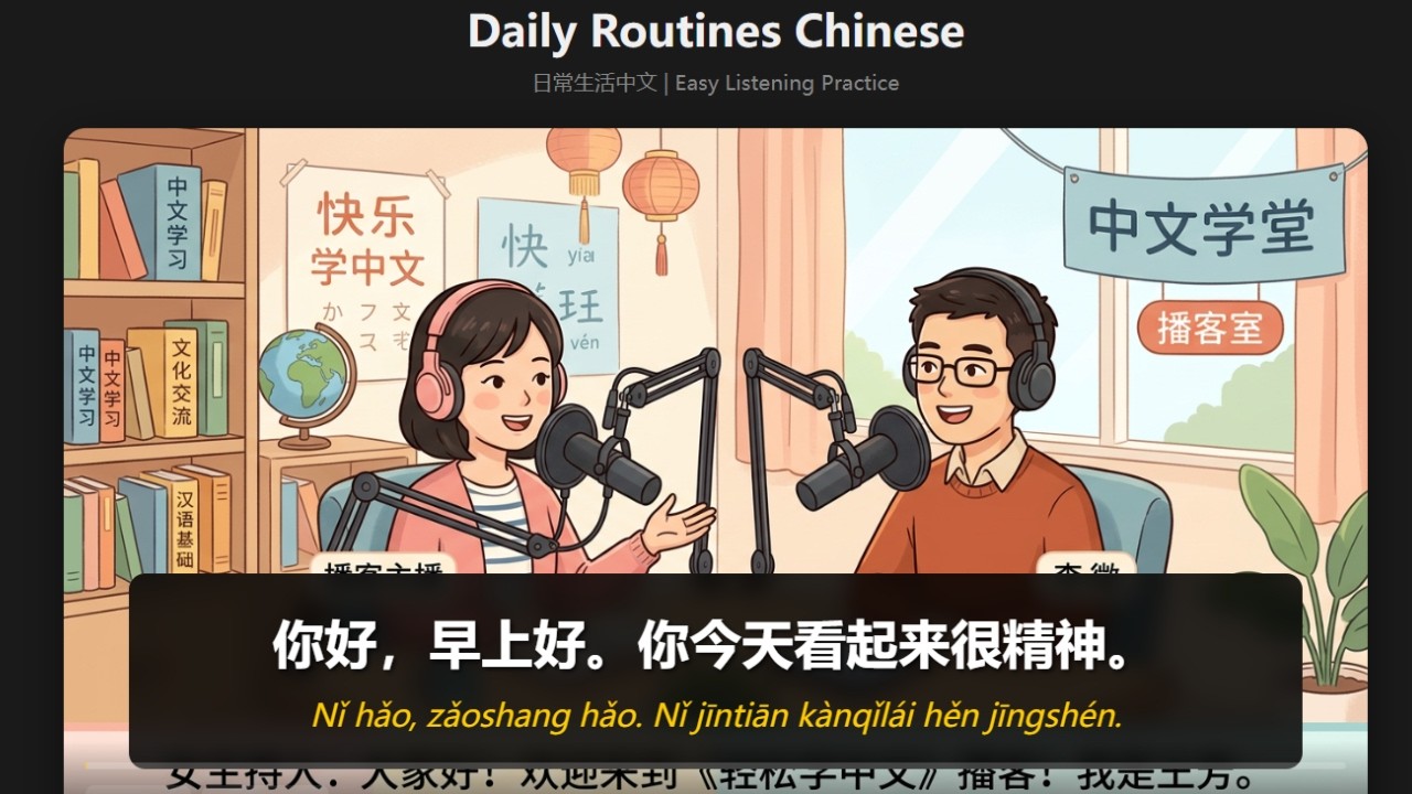 Daily Routines in Chinese - 日常生活中文 - Listening Practice