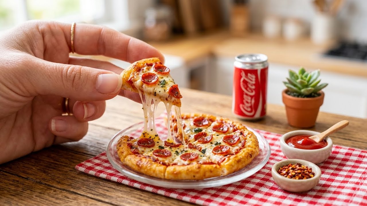 Tiny Broccoli Pizza & Burger?! 🍕🍔 Mini Cooking