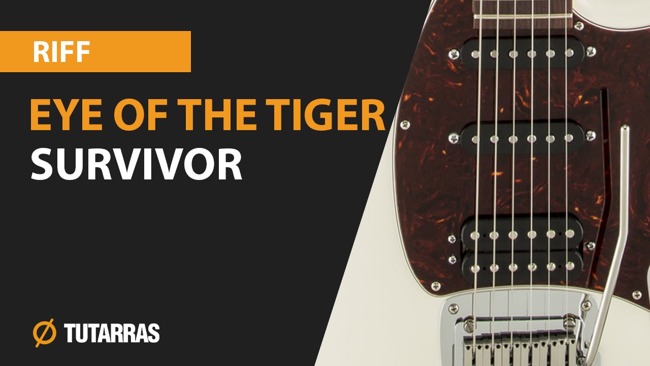 EYE OF THE TIGER - SURVIVOR   en guitarra, como tocar el RIFF PRINCIPAL