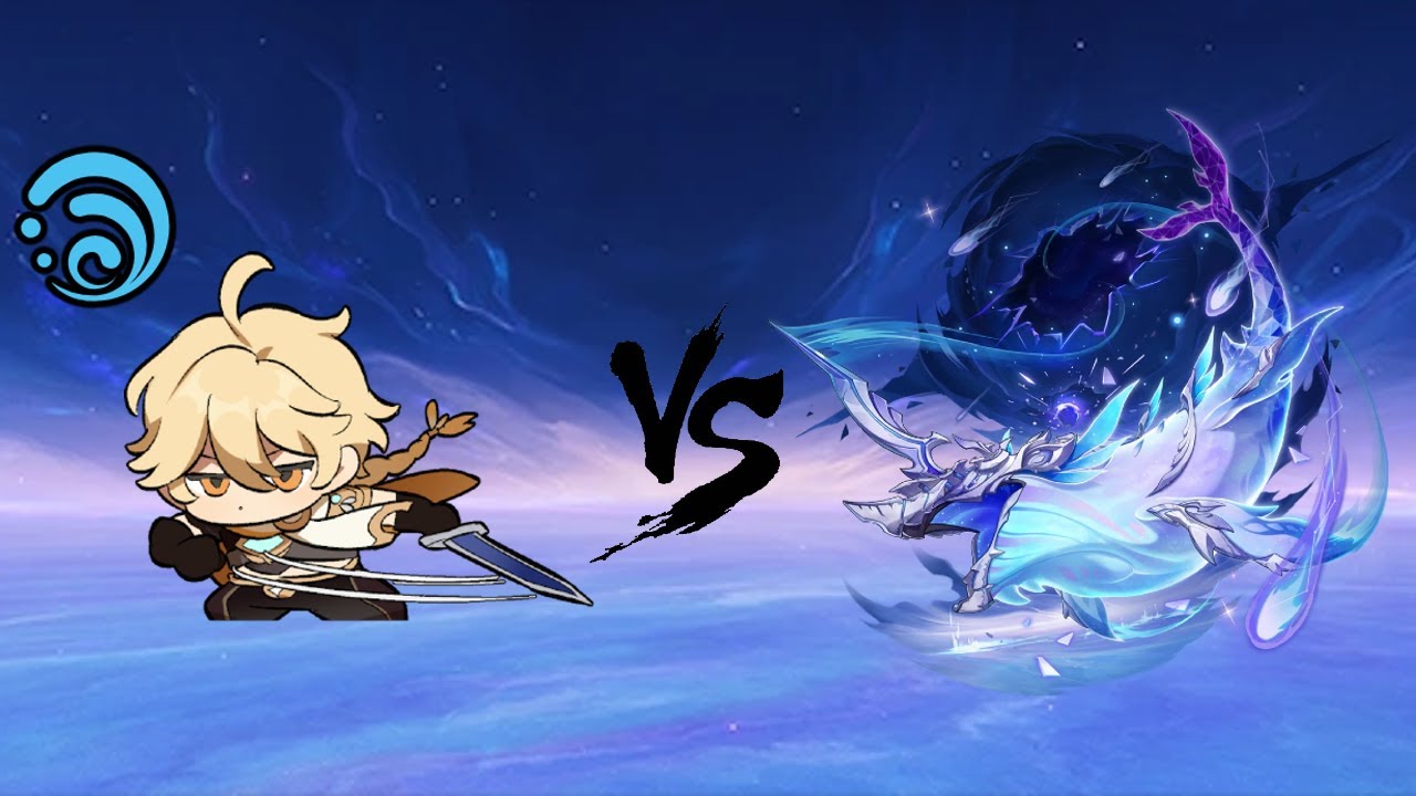 Genshin Impact  - Hydro Traveler Solo VS All-Devouring Narwhal