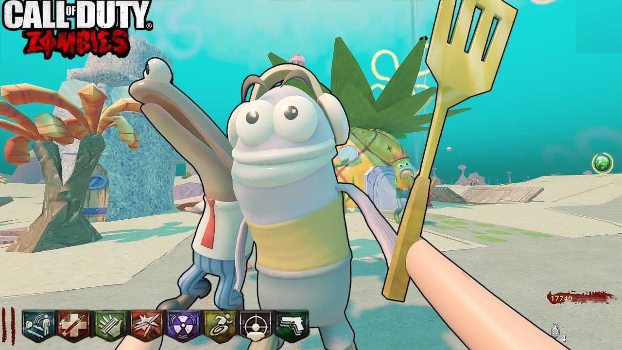 BOB ESPONJA NUEVO CUSTOM ZOMBIES EN FONDO DE BIKINI CON PARKOUR | BLACK OPS 3 ZOMBIES
