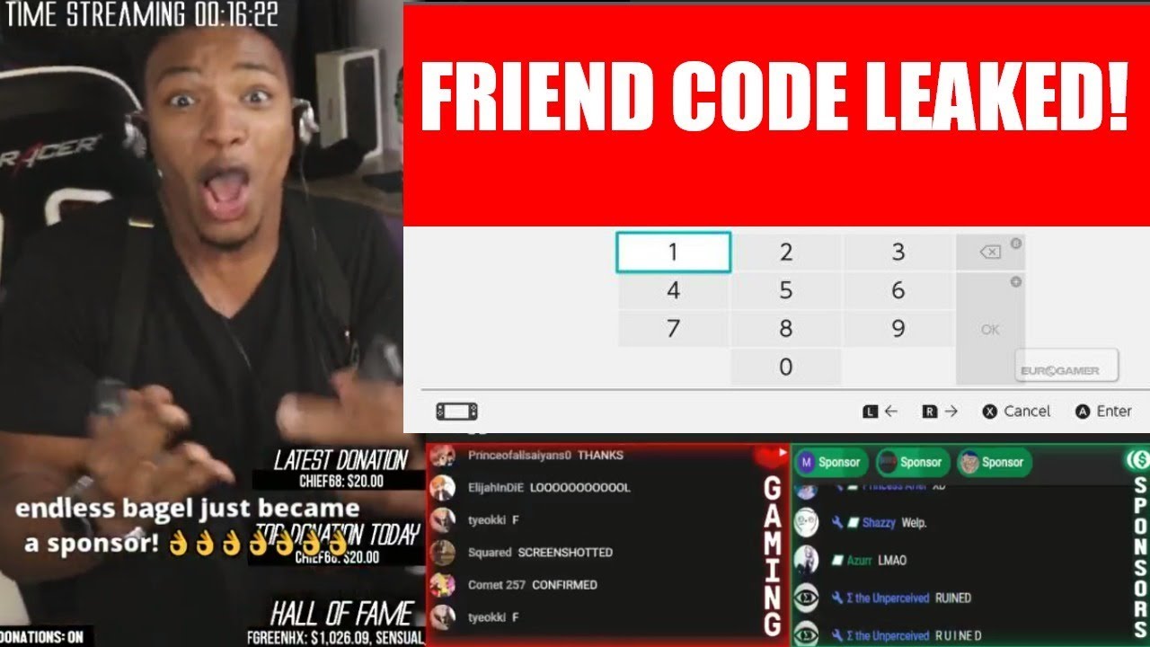 ETIKA LEAKS HIS FRIEND CODE! [STREAM HIGHLIGHTS]