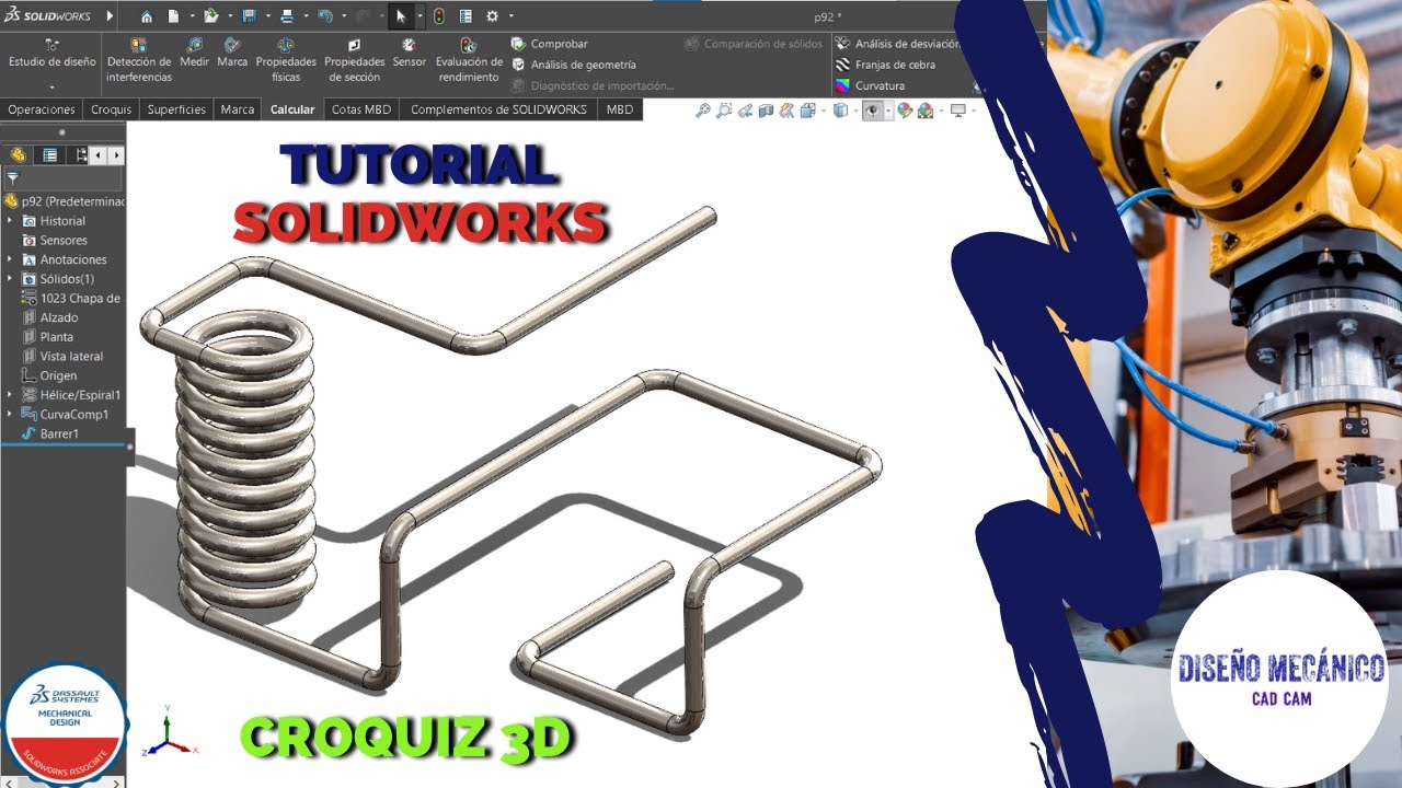 ✅CROQUIZ 3D, Aprende a Usar SOLIDWORKS desde Cero  #1, Tuberias, Rutas,