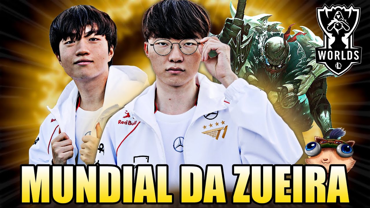 QUANDO a T1 JOGA COM 100% da GAMEPLAY - MUNDIAL DA ZUEIRA | WORLDS 2024