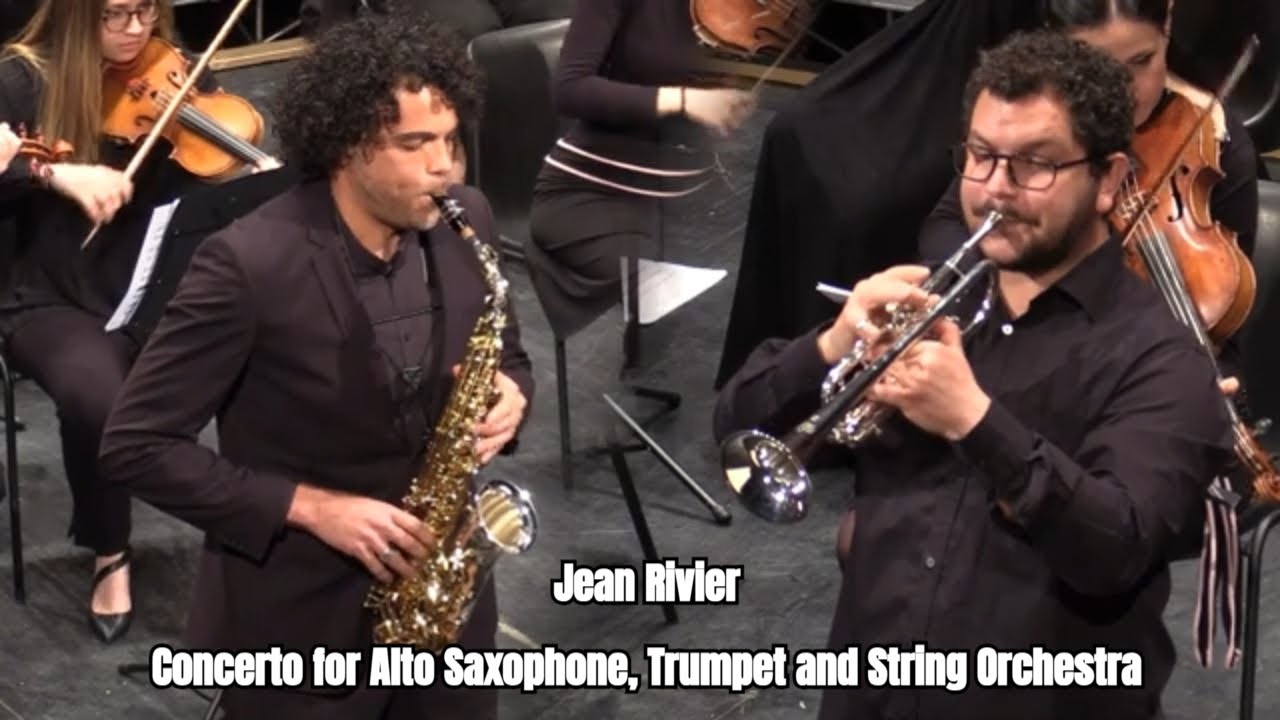Jean Rivier - Concerto for alto sax, trumpet and orchestra | R. Armocida ~ W. Castaldi