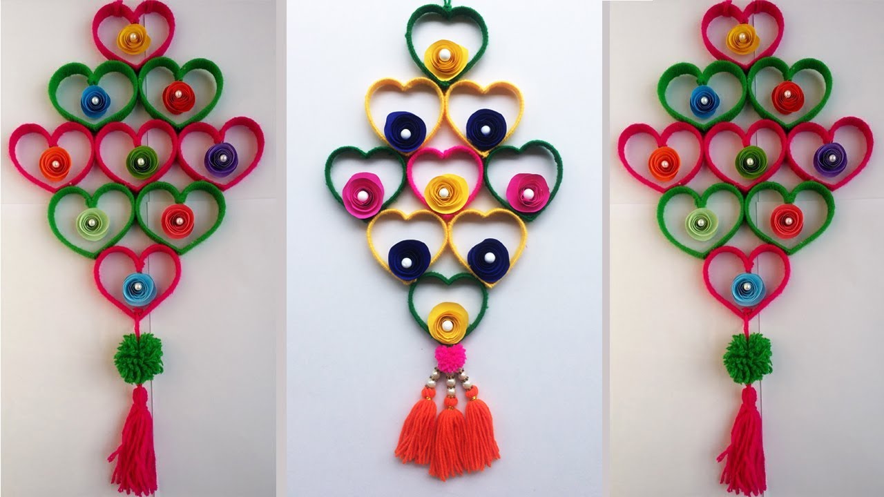 DIY Woolen crafts / Empty plastic bottle craft idea / best out of waste / Woolen design / Hanging